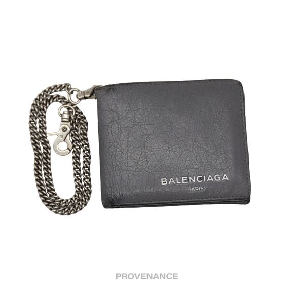 🔴 Balenciaga Explorer Chain Wallet - Gray Leather - Picture 2 of 9